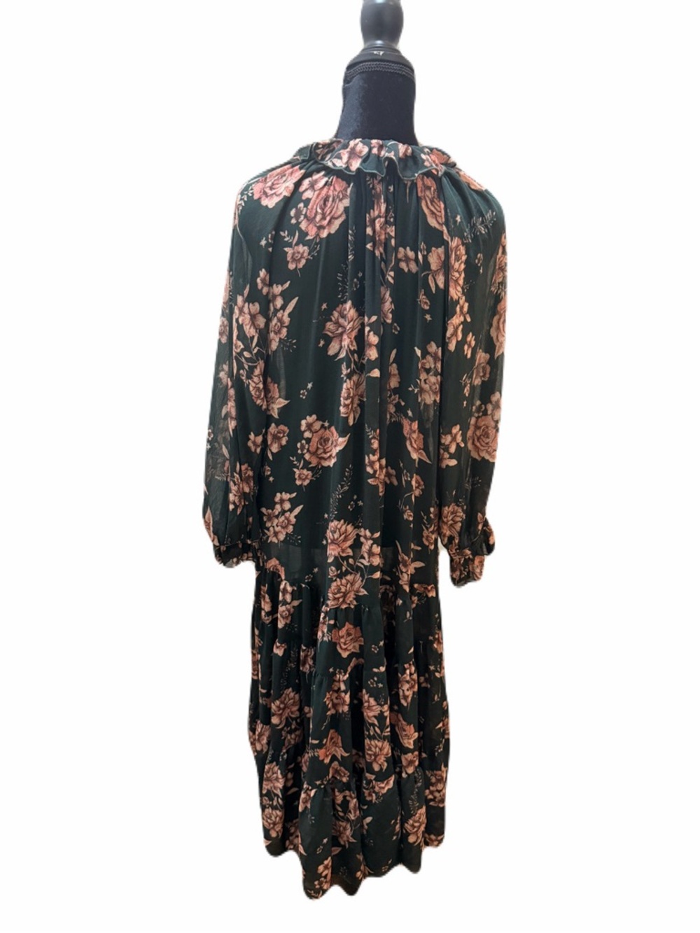 Free People Feeling Groovy Maxi Dress- Forest Floral Small boho flowy SOLD OUT S - Picture 8 of 11